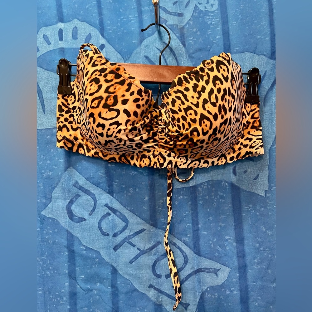 Leopard Print Bikini Top